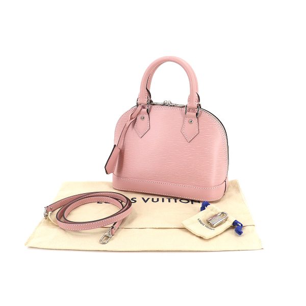 7 Louis Vuitton Epi Alma BB 2 Way Hand Shoulder Bag Leather Rose Ballerine