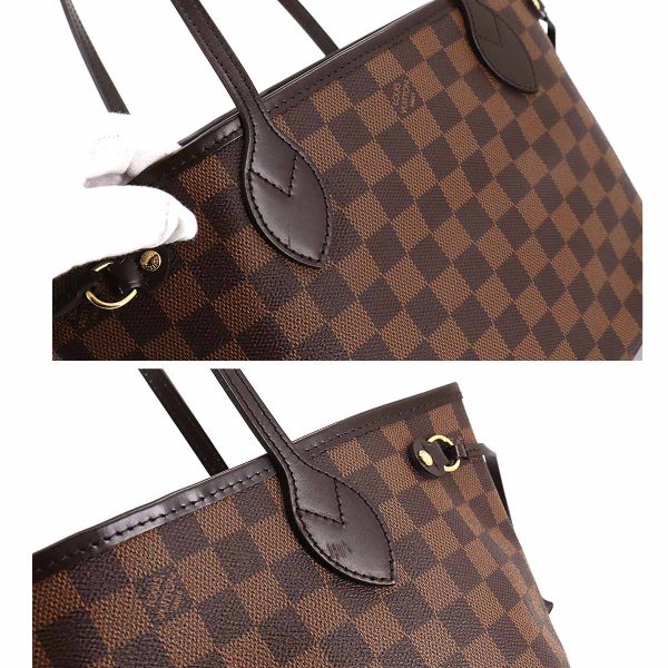 7 Louis Vuitton Damier Neverfull PM Tote Bag Ebene Brown