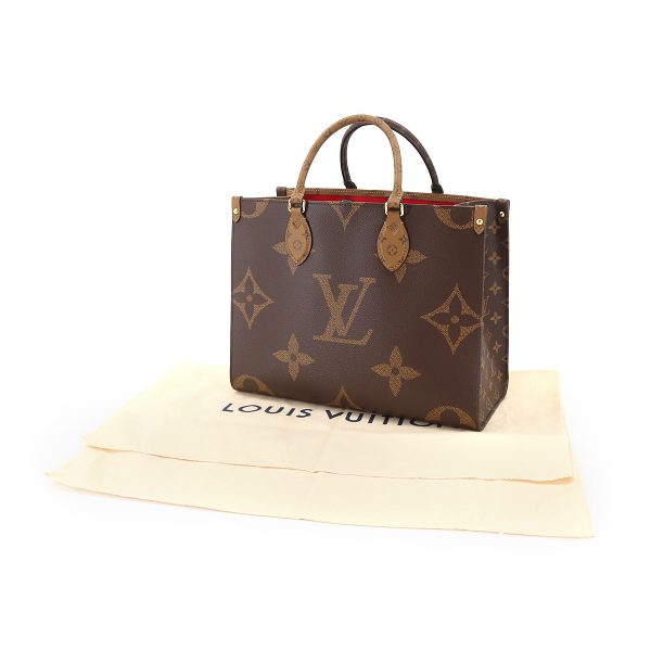 7 Louis Vuitton Giant Monogram On The Go MM 2 Way Tote Shoulder Bag