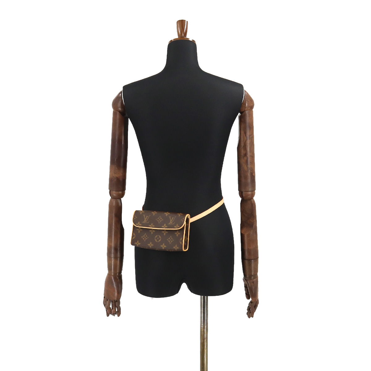 Louis Vuitton Monogram Pochette Florentine Waist Pouch Belt Bag Brown Gold Hardware - Image 7