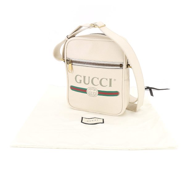 8 Gucci Shoulder Bag Leather Ivory Gold Hardware White