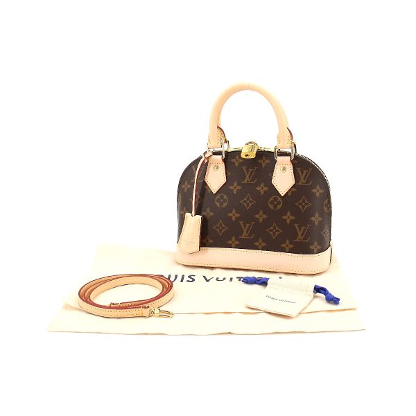 8 Louis Vuitton Monogram Alma BB 2 Way Hand Shoulder Bag Brown