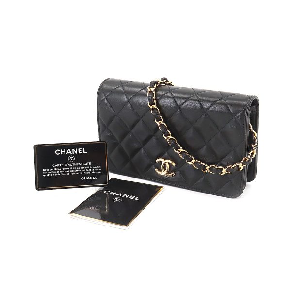 8 Chanel Mini Matelasse Chain Shoulder Bag Leather Black