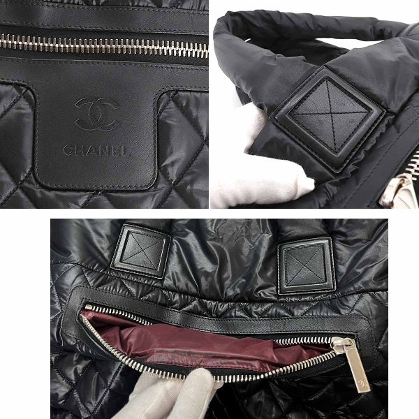 8 Chanel Coco Cocoon MM Medium Tote Bag Nylon Leather Black