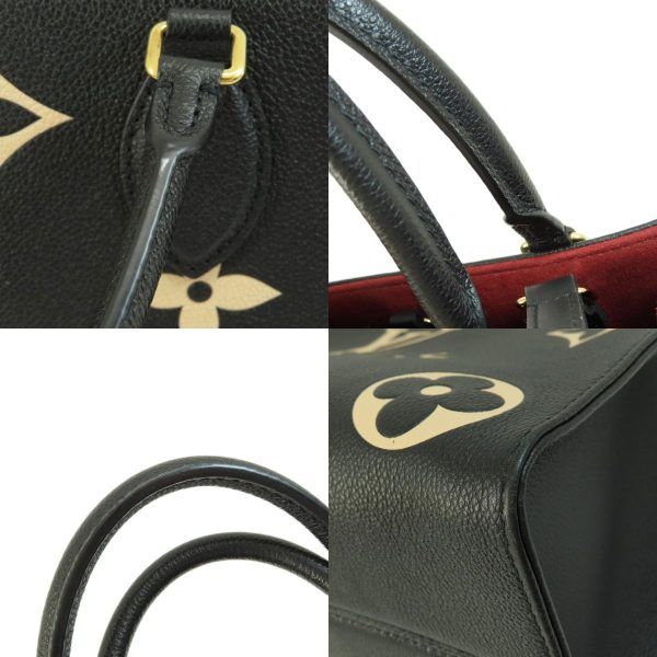8 Louis Vuitton On The Go MM Bicolor Black Beige Handbag Amplant