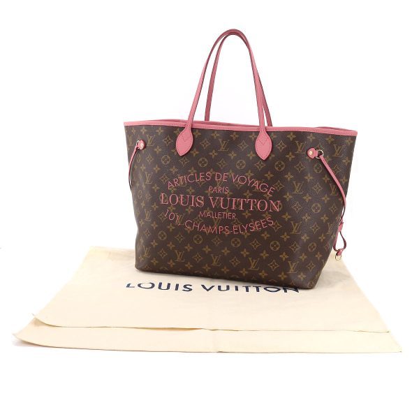 8 Louis Vuitton Monogram Ikat Flower Neverfull GM Tote Bag Rose Velour