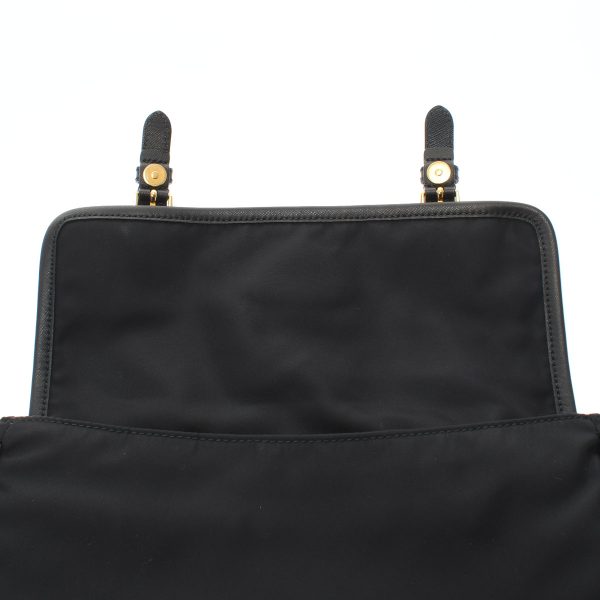 8 Prada Shoulder Pouch Gold Hardware Nylon Pouch Black