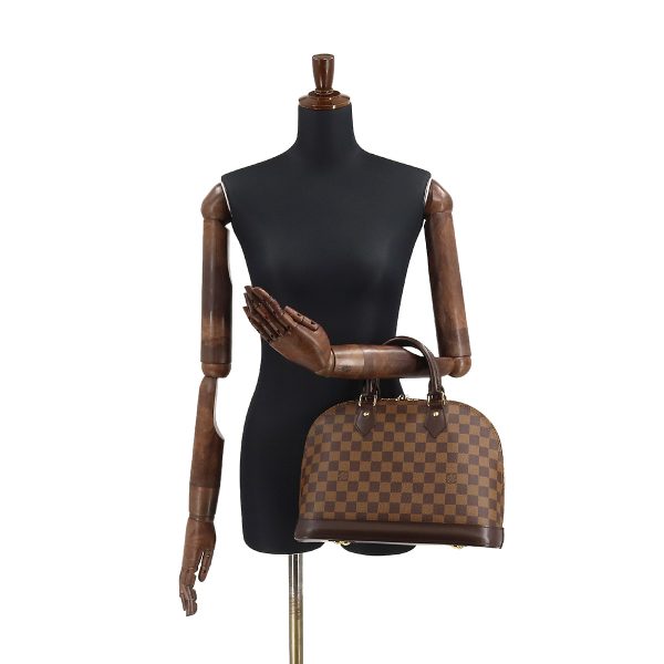 8 Louis Vuitton Damier Alma PM Hand Bag Ebene Brown