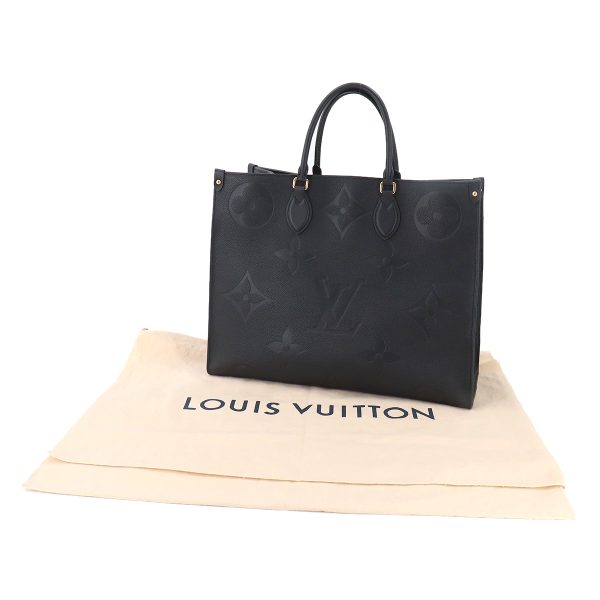 8 Louis Vuitton Monogram Emplant Onthego GM 2 Way Tote Shoulder Bag Noir