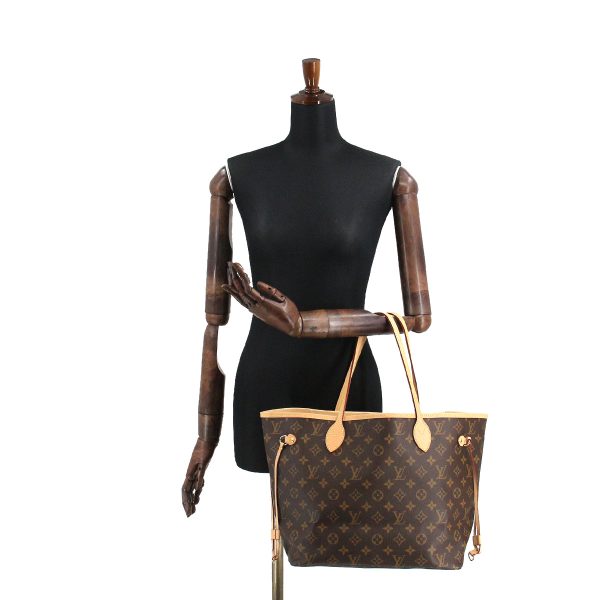 8 Louis Vuitton Monogram Neverfull MM Tote Bag Brown Gold Hardware