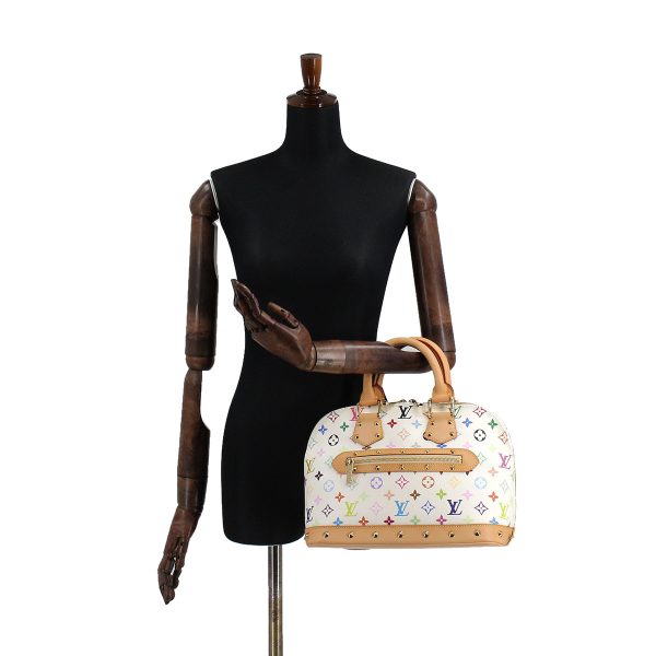 8 Louis Vuitton Monogram Multicolor Alma HandBag White