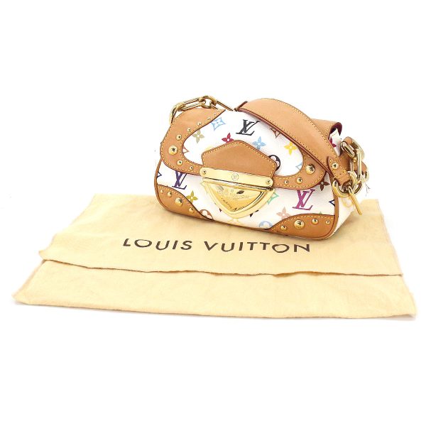 8 Louis Vuitton Monogram Multicolor Marilyn Hand Bag Leather Bronze White