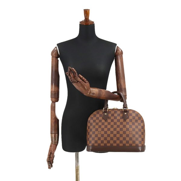 8 Louis Vuitton Damier Alma PM Hand Bag Ebene Brown