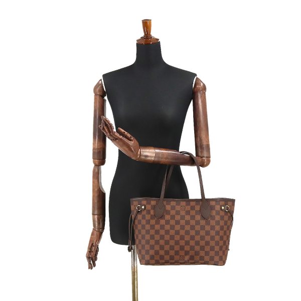 8 Louis Vuitton Damier Neverfull PM Tote Bag Brown Gold Hardware