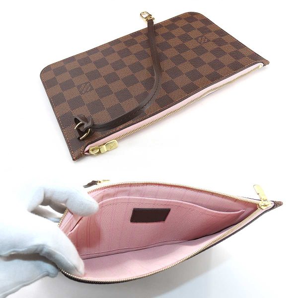 8 Louis Vuitton Damier Neverfull MM Tote Bag Ebene Rose Ballerine