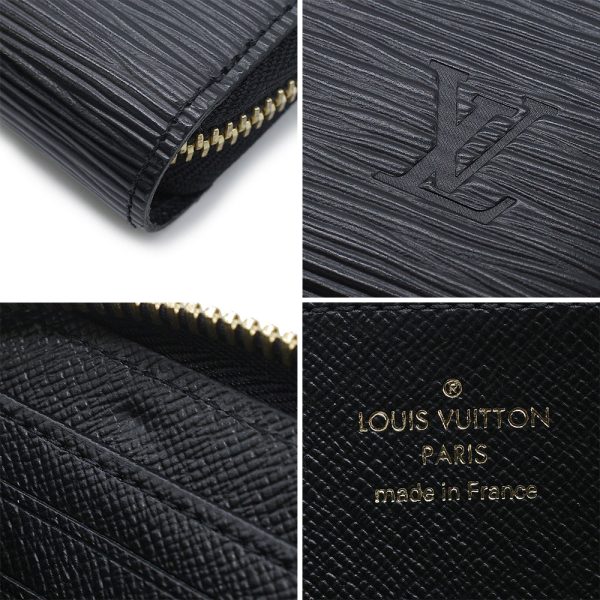 9 Louis Vuitton Zippy Wallet Long Wallet Epi Noir Black