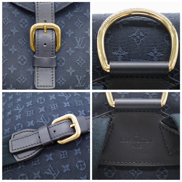 9 Louis Vuitton Montsouris GM Bag Pack Rucksack Monogram Mini Tst Blue Navy