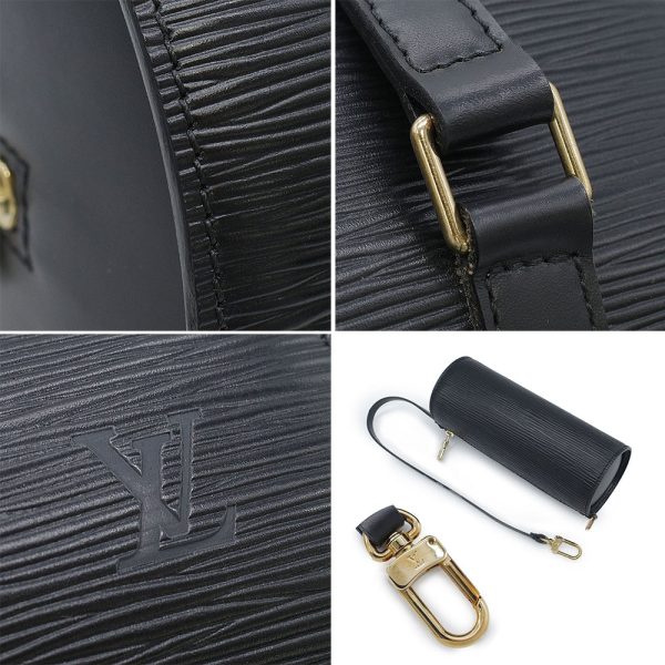 9 Louis Vuitton Soufflot Handbag Noir Black Epi With Tubular Pouch