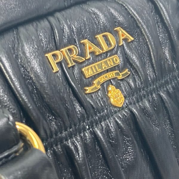 9 Prada Gathered Handbag Black