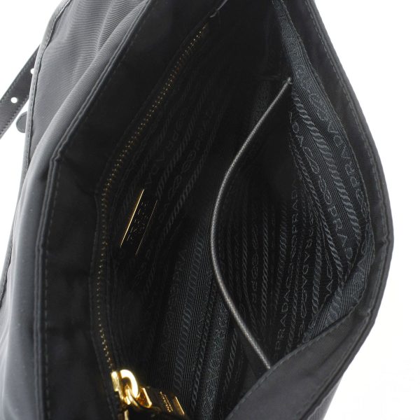 9 Prada Shoulder Pouch Gold Hardware Nylon Pouch Black