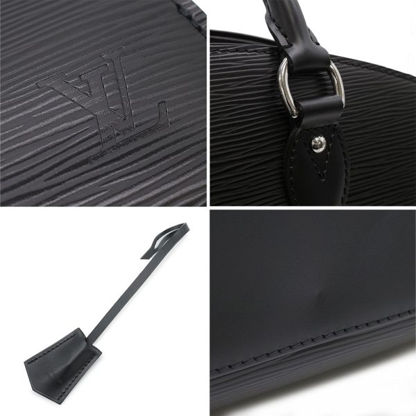 9 Louis Vuitton Pont Neuf PM Handbag Epi Noir Black