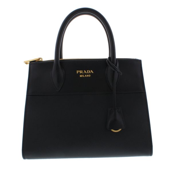 0405 02 Prada Paradigm Saffiano 2way Black Handbag