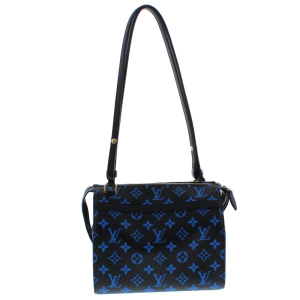 0523 74 Louis Vuitton Speedy Amazon PM Monogram Blue x Noir Boston Bag