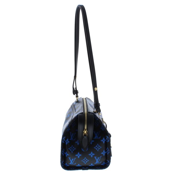 0523 75 Louis Vuitton Speedy Amazon PM Monogram Blue x Noir Boston Bag