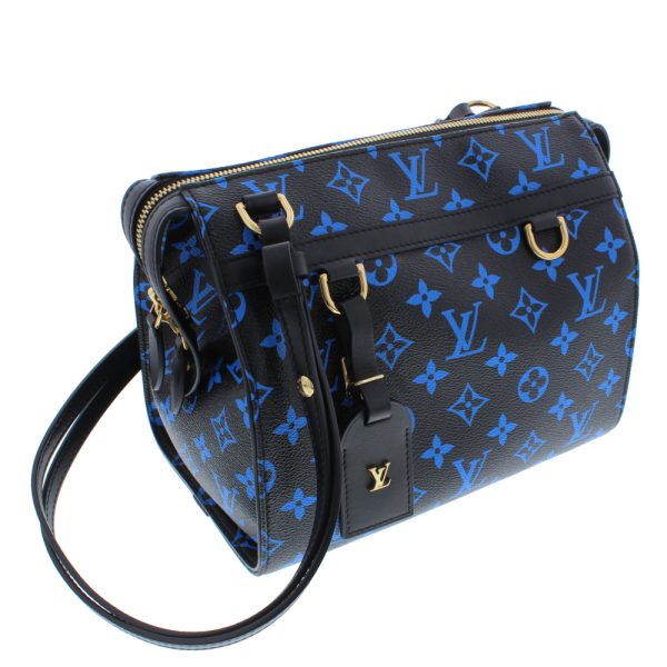 0523 76 Louis Vuitton Speedy Amazon PM Monogram Blue x Noir Boston Bag