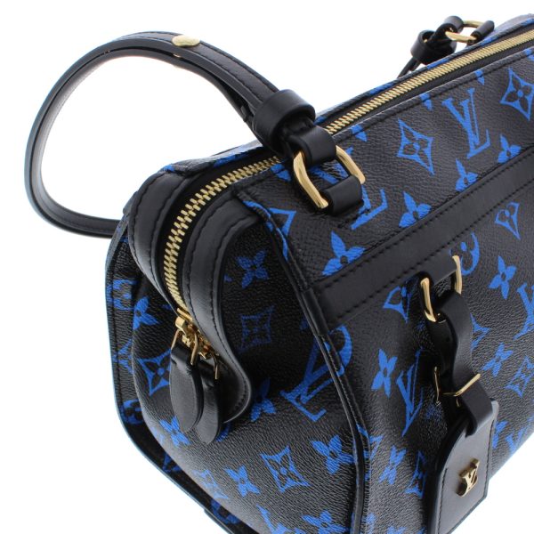 0523 78 Louis Vuitton Speedy Amazon PM Monogram Blue x Noir Boston Bag