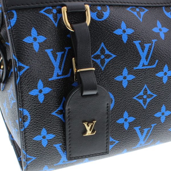 0523 79 Louis Vuitton Speedy Amazon PM Monogram Blue x Noir Boston Bag