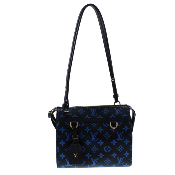 0523 73 Louis Vuitton Speedy Amazon PM Monogram Blue x Noir Boston Bag