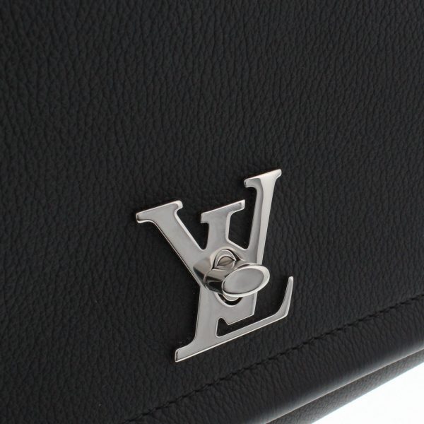 0707 34 Louis Vuitton Lock Me 2 BB Noir Black 2way Shoulder Bag