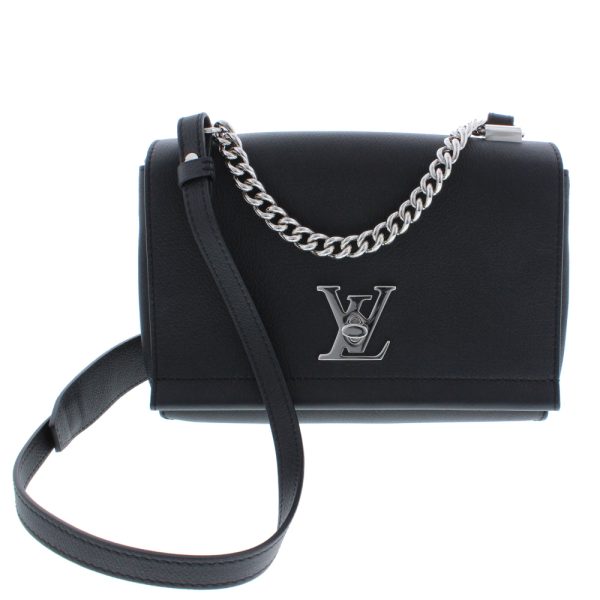 0707 29 Louis Vuitton Lock Me 2 BB Noir Black 2way Shoulder Bag