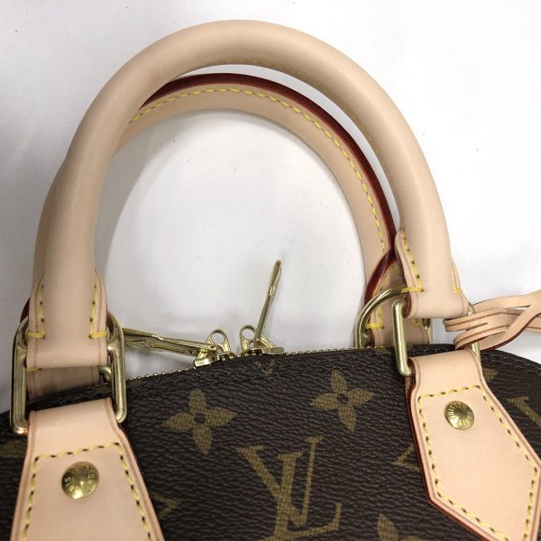 gnz 05428 11 Louis Vuitton Alma BB Monogram 2way Hand Shoulder Bag Brown