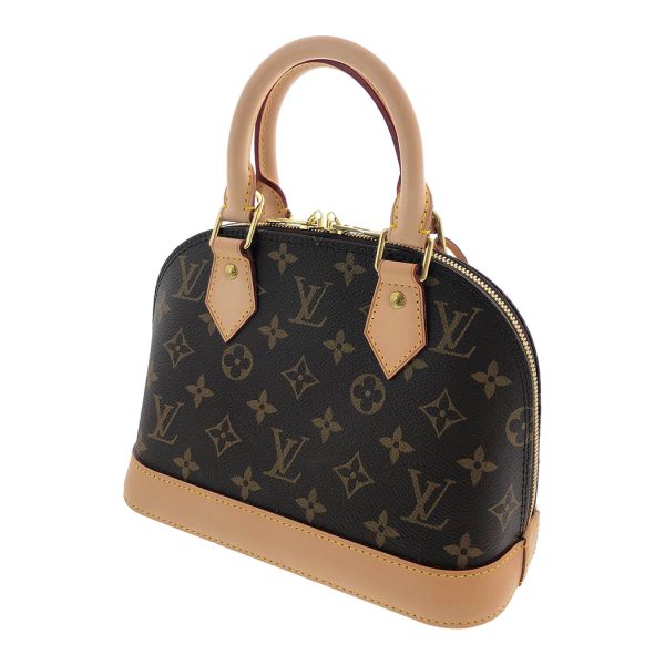 gnz 05428 2 Louis Vuitton Alma BB Monogram 2way Hand Shoulder Bag Brown