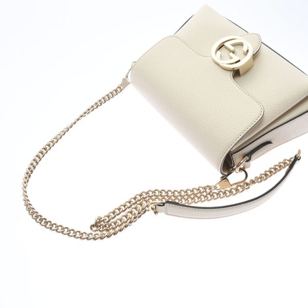 ik 00 0468067 3 Gucci Interlocking G 2way Chain Shoulder Bag Outlet Off white