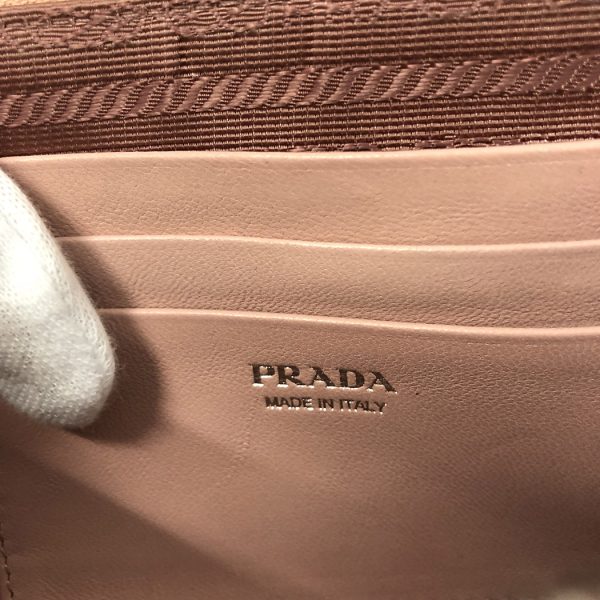 snt 05236 11 Prada Impunture Chain Pochette Nappa Diagram Wallet Orchid Pink Shoulder Bag