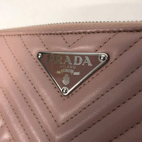 snt 05236 12 Prada Impunture Chain Pochette Nappa Diagram Wallet Orchid Pink Shoulder Bag