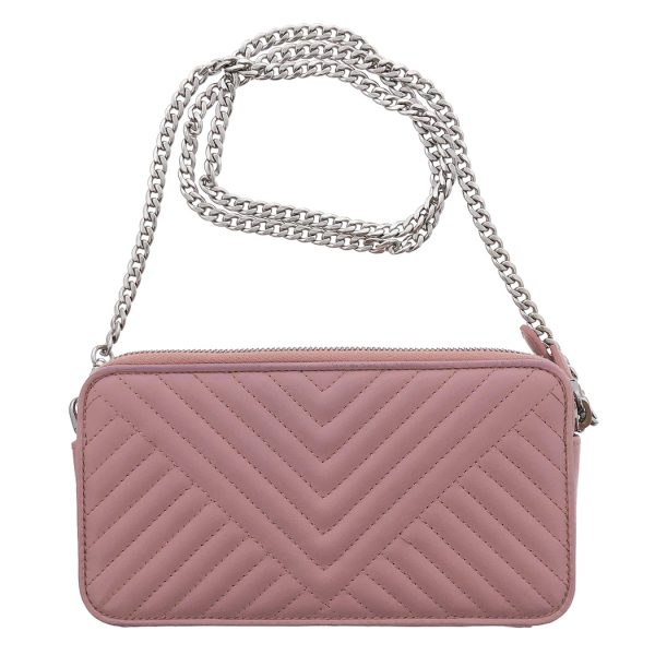 snt 05236 3 Prada Impunture Chain Pochette Nappa Diagram Wallet Orchid Pink Shoulder Bag