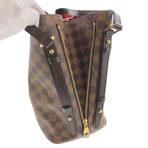 snt 05444 4 Louis Vuitton Damier Ebene Portobello GM Brown Shoulder Bag