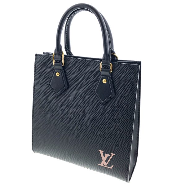 snt 05609 2 Louis Vuitton Sac Plat BB Epi Noir Black Leather Shoulder Bag