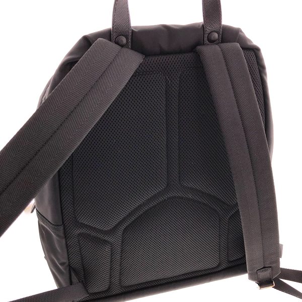 tnk 16758 3 Prada Nylon Backpack Black Rucksack Leather