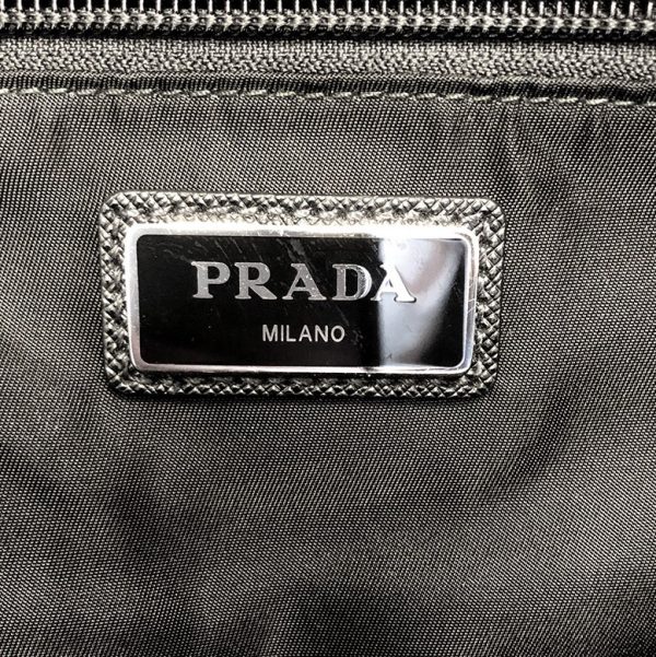 tnk 16758 8 Prada Nylon Backpack Black Rucksack Leather