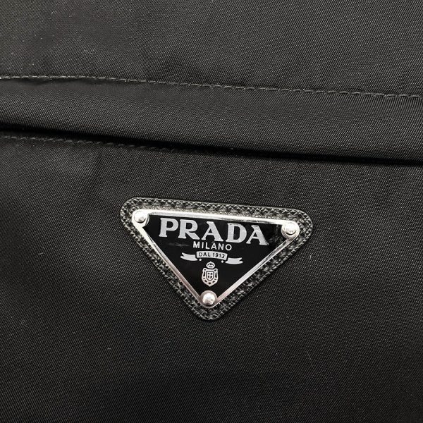 tnk 16758 9 Prada Nylon Backpack Black Rucksack Leather