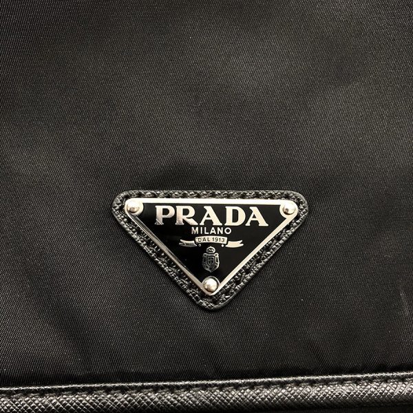 tnk 16964 7 Prada Nylon Messenger Shoulder Bag Crossbody Black Tesut Saffiano