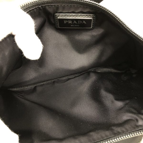 tnk 17022 6 Prada Nylon Waist Black Pouch Shoulder Bag