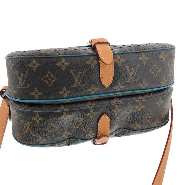 tnk 17300 3 Louis Vuitton Perforet Flore Saumur Monogram Brown Crossbody Shoulder Bag