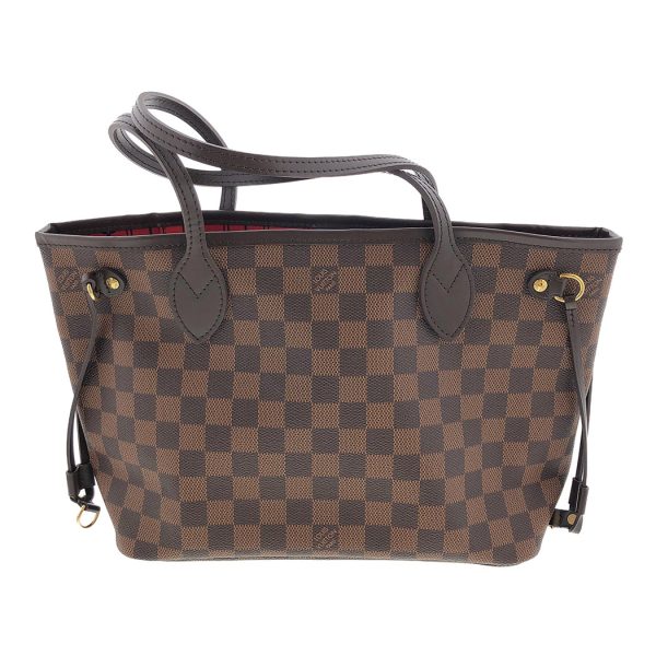 tnk 17509 2 Louis Vuitton Damier Ebene Neverfull PM Shoulder Bag Brown