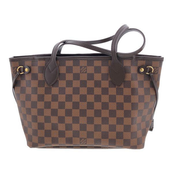 tnk 17509 3 Louis Vuitton Damier Ebene Neverfull PM Shoulder Bag Brown